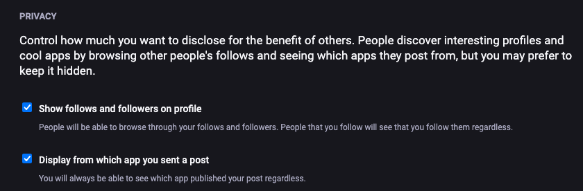 mastodon privacy settings